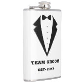 チーム グルーム パーソナライズド グラス フラスク (右)