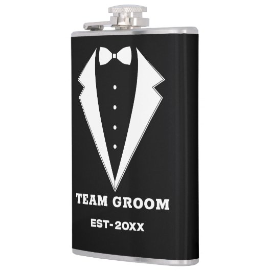 チーム グルーム パーソナライズド グラス, 新郎の仲間たちへのプレゼント フラスク (左)