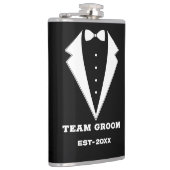 チーム グルーム パーソナライズド グラス, 新郎の仲間たちへのプレゼント フラスク (右)