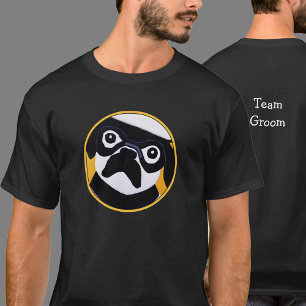 チーム グルーム メンズ パグ バチェラーパーティー ギフト お気に入りのアイデア Tシャツ
