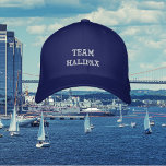 チーム、シティ、ハリファックス、刺繍野球キャップ 刺繍入りキャップ<br><div class="desc">TEAMとCity Embroided Baseball Capを使用して設計されたチームとCity Embroided Baseball Capあなたの選択の都市名。ここに表示さ読れた文字: TEAM HALIFAX.この野球帽は白い刺繍で青く見える。パーソナライズするには、単に私たちの簡単テンプレートに市名または他の単語を挿入し、単語HALIFAXを置き換える。追加の色が利用可能。</div>
