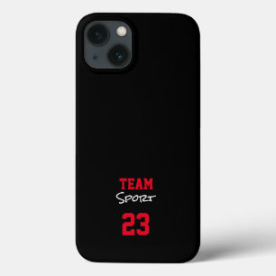 チーム スポーツ プレーヤー 番号 学校 カラー ヴァーシティ iPhone 13ケース