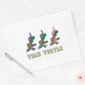 チーム・タートル 楕円形シール (封筒)