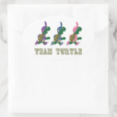 チーム・タートル 楕円形シール (バッグ)