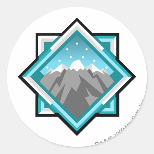 チーム・テロ・マウンテンのロゴ ラウンドシール (正面)