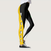 チーム&ファンブラック/グリーン/金ゴールド/ホワイトマスコット レギンス (右)