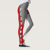 チーム&ファンレッド/グレー/ホワイトマスコット レギンス (右)