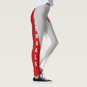 チーム&ファンレッド/グレー/ホワイトマスコット レギンス (右)