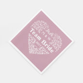 チーム ブライド カスタム モノグラム & 年間 紙ナプキン スタンダードランチョンナプキン (角)