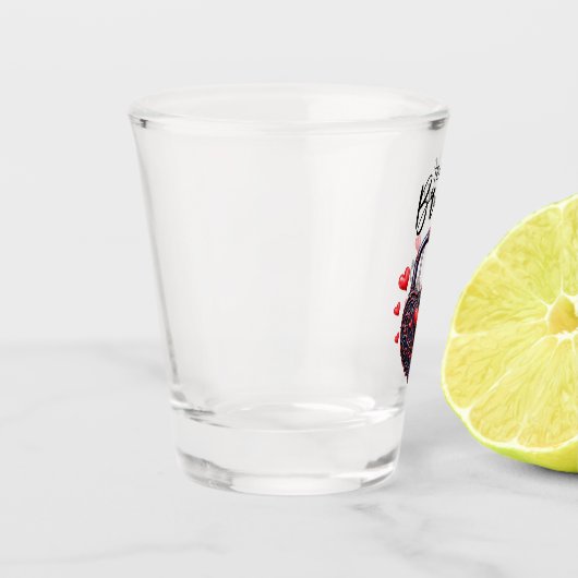 チーム ブライド ゴス ハート ロック＆キー ショットグラス (左)