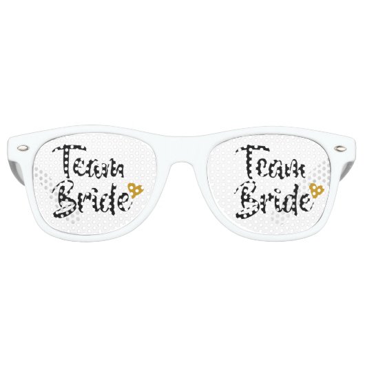 チーム ブライド ゴールド ハート レトロサングラス (正面)