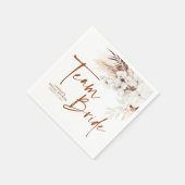 チーム ブライド テラコッタ フラワーボホー ブライズシャワー スタンダードカクテルナプキン (角)