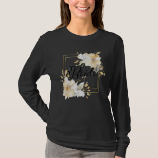 チーム ブライド ブライズメイド ウェディング ブライダル シャワー フラワー Tシャツ