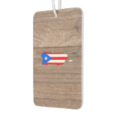 チーム・プエルトリコ国旗の地図と森 カーエアーフレッシュナー (左)