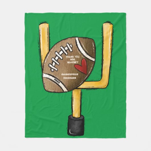 チーム・ママかわいいパーソナライズされたサッカーのギフト フリースブランケット (正面)