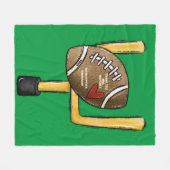 チーム・ママかわいいパーソナライズされたサッカーのギフト フリースブランケット (正面(横))