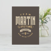 チーム・マーティン・ライフタイム・メンバー・パーソナライズド・ネーム 招待状 (スタンド正面)