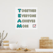 チーム – 全員がより多くを達成 ポスター (キッチン)