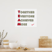 チーム – 全員がより多くを達成 ポスター (キッチン)