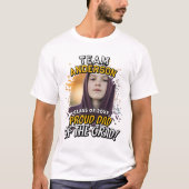 チーム[氏名] 卒業おめでとうフォトTシャツ パパ Tシャツ (正面)