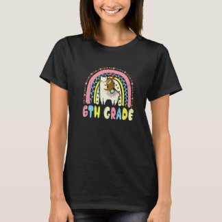 チーム 6 年生 スクワッド ラマ ナマケモノ バックトゥスクール Tシャツ