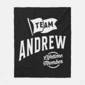チームAndrew Lifetimeメンバー フリースブランケット (正面)