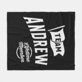 チームAndrew Lifetimeメンバー フリースブランケット (正面(横))