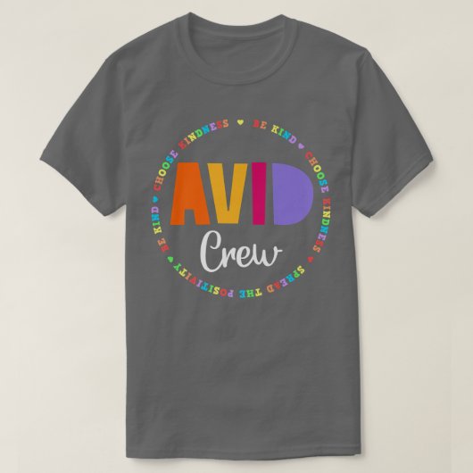 チームAVIDプログラム教育者先生謝辞 Tシャツ (デザイン正面)
