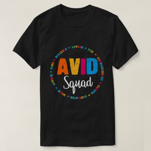 チームAVID分隊プログラム教育者先生の評価 Tシャツ (デザイン正面)