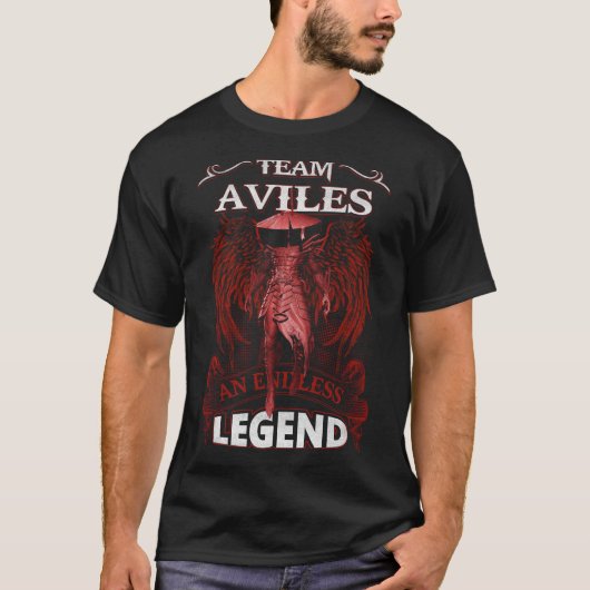 チームAVILES – 無限の伝説 Tシャツ (正面)