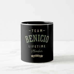 チームBenicioライフタイムメンバパーソナライズされたー名 ツートーンマグカップ