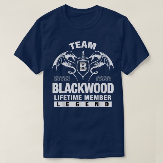チームBLACKWOOD Lifetime Member Gift Tシャツ (デザイン正面)
