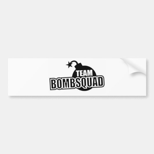チームBombsquadのトラック運転手 バンパーステッカー (正面)