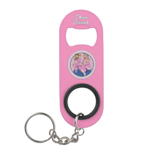 チームBritneyのbottleopener キーホルダー栓抜き (正面)