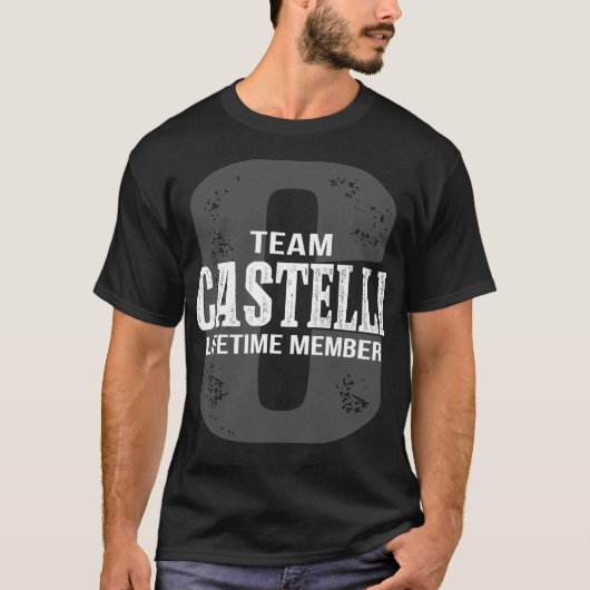 チームCASTELLIライフタイムメンバー Tシャツ (正面)