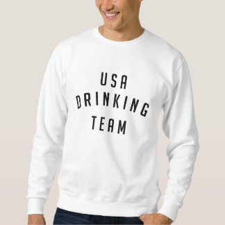 チームCrewneckを飲む米国 スウェットシャツ