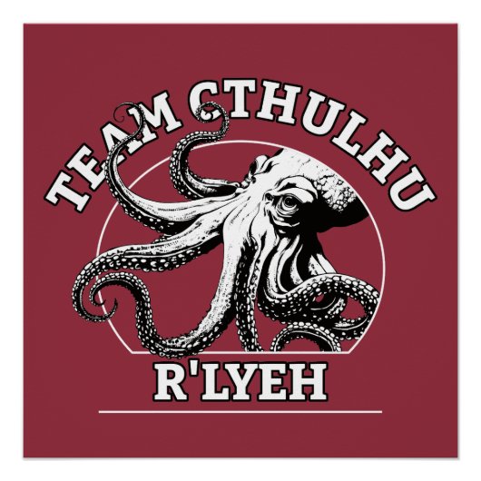 チームCtulhu R'lyeh Lovecraft ポスター (正面)