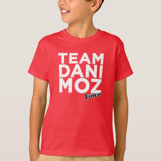 チームDani Mozの子供のティー-赤 Tシャツ (正面)