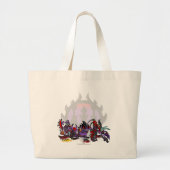 チームDariganの砦のグループ ラージトートバッグ (正面)