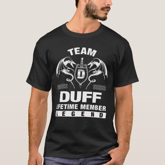 チームDUFF – ライフタイムメンバー Tシャツ (正面)