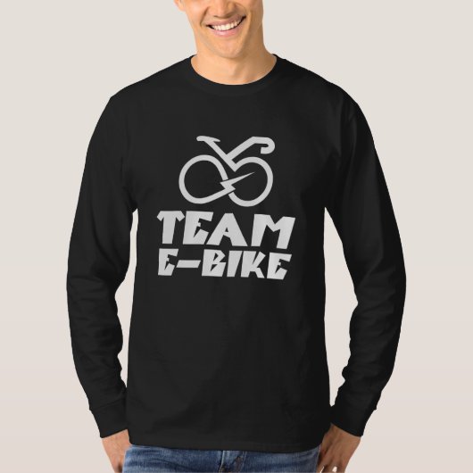 チームEバイクライダーサイクリングバイキング電気 Tシャツ (正面)