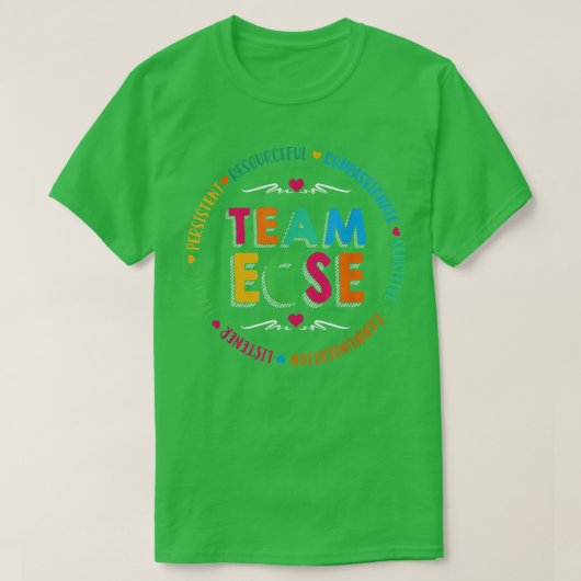 チームECSE幼児期特別教育SPED C Tシャツ (デザイン正面)