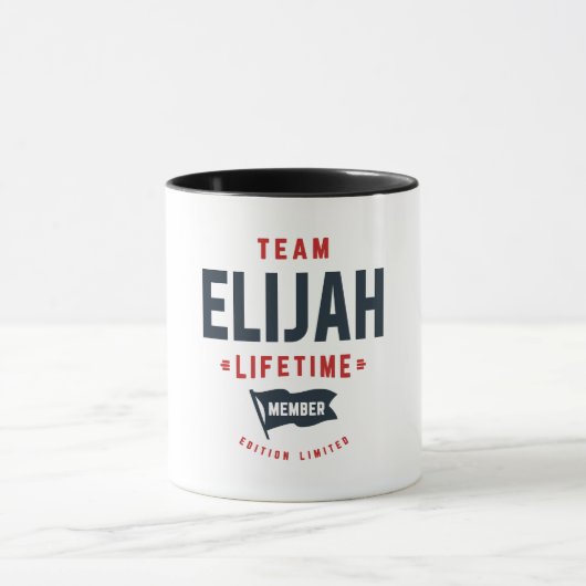 チームElijahライフタイムメンバおもしろいー名Elijah マグカップ (中央)