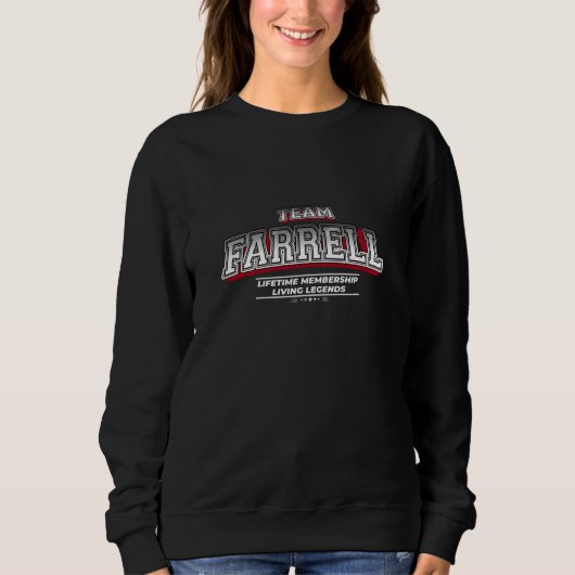 チームFARRELLファミリ姓名メンバー スウェットシャツ (正面)