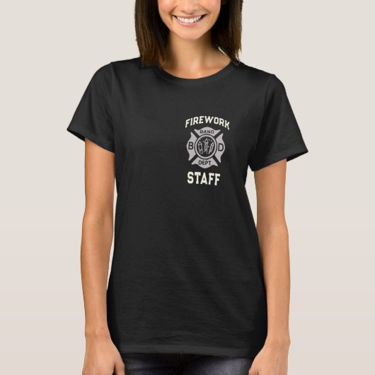 チームFIREWORK STAFF 7月4日Bang集団安全D Tシャツ (正面)