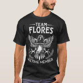 チームFLORESライフタイムメンバーの姓 Tシャツ (正面)