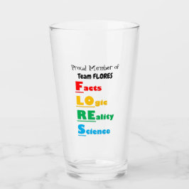 チームFLORES – 事実、論理、現実、科学 タンブラーグラス