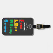 チームFLORES – 事実、論理、現実、科学 ラゲッジタグ (正面横)