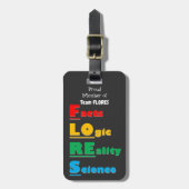 チームFLORES – 事実、論理、現実、科学 ラゲッジタグ (正面縦)