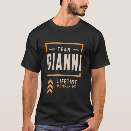チームGianni Lifetimeメンバおもしろいー名Gianni Tシャツ (正面)